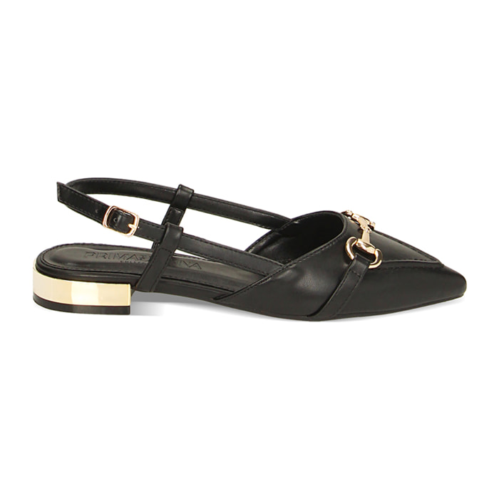 Ballerine slingback nere