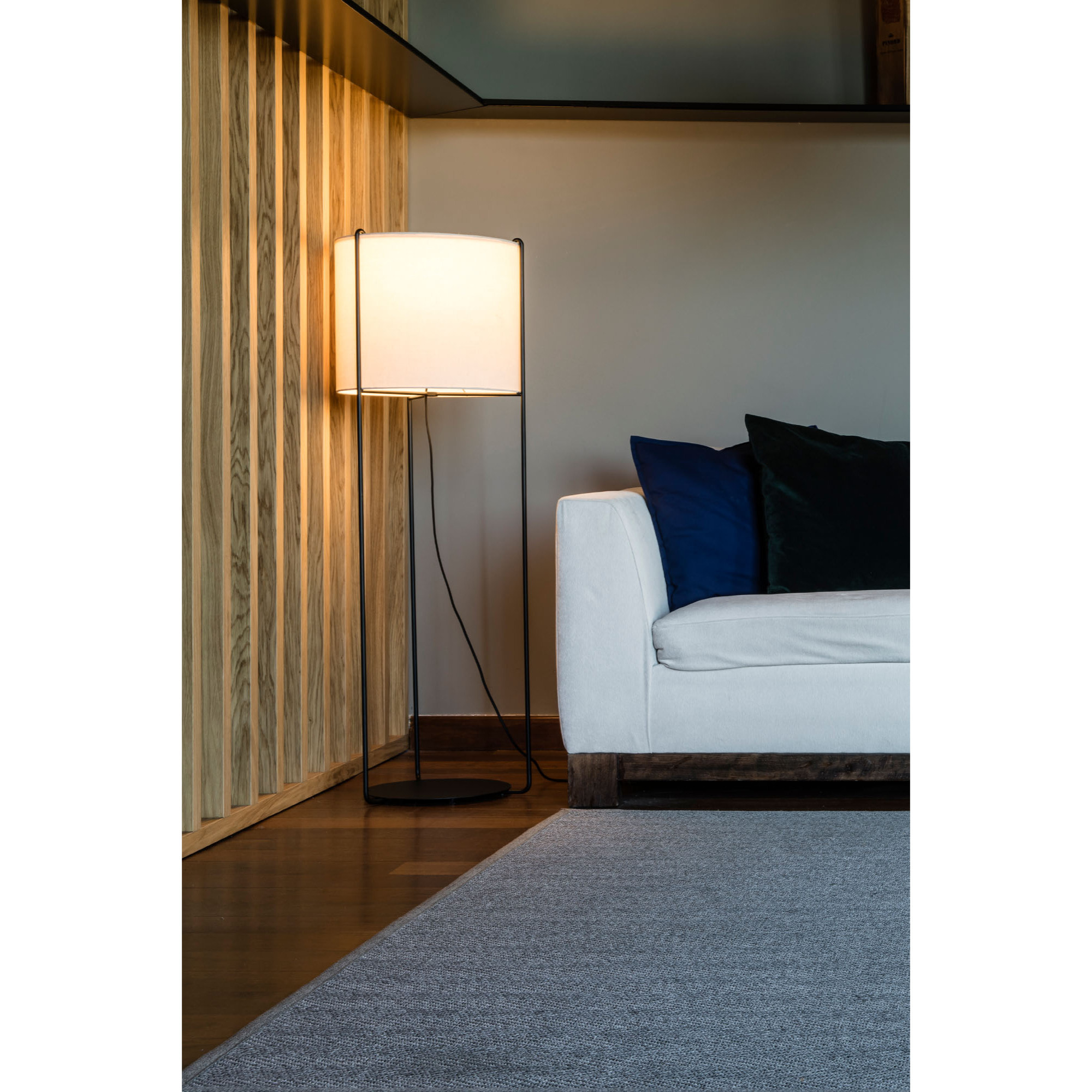 DRUM Lampadaire noire/beige