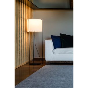 DRUM Lampadaire noire/beige