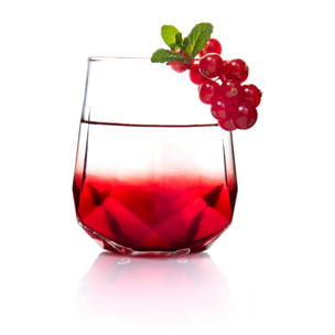 Set 6 bicchieri Excelsa – Diamante, Vetro Trasparente