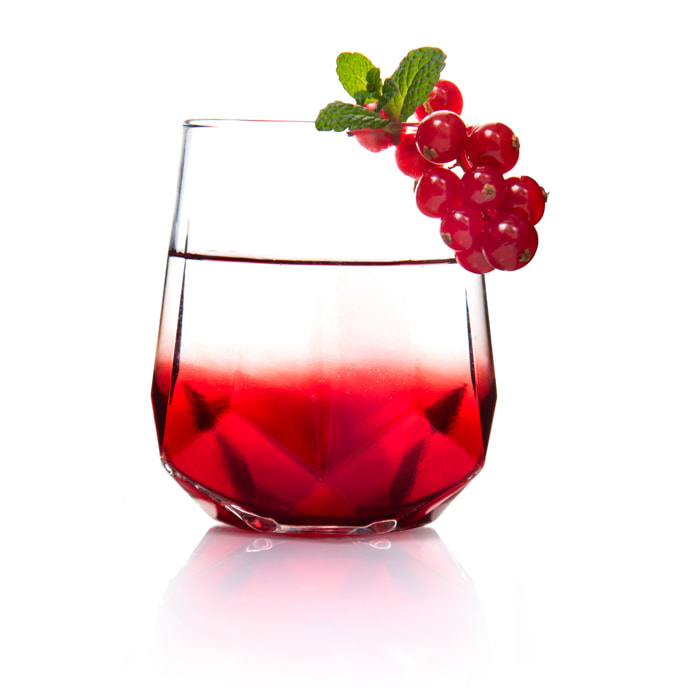 Set 6 bicchieri Excelsa – Diamante, Vetro Trasparente