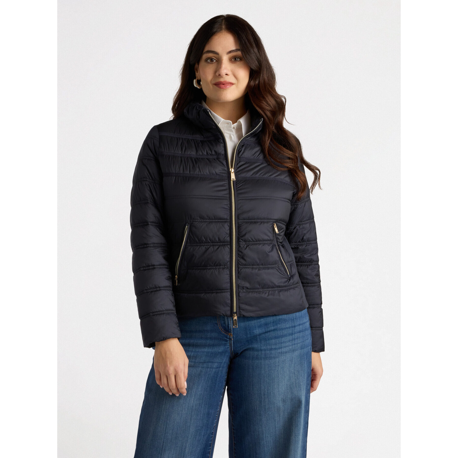 Fiorella Rubino - Piumino con imbottitura in Sorona® Aura​ - Blu