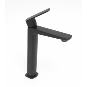 Mitigeur lavabo haut Feel, sans bonde, noir mat (SATBSFEEL285C)