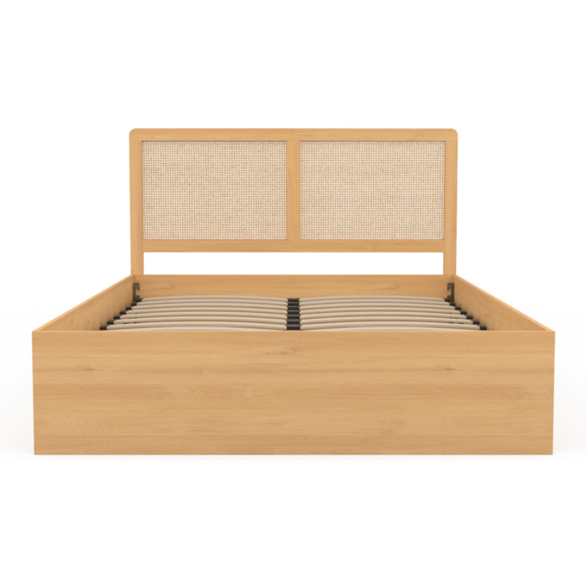 Lit coffre Eva cannage - Bois