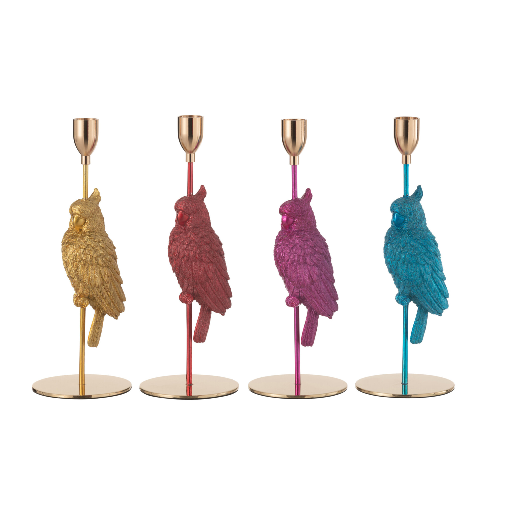 J-Line chandelier Oiseau - polyrésine - mix - 4 pcs