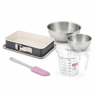 Set de 5 ustensiles de pâtisserie moule à gâteaux bol spatule pâtisserie et verre doseur Zenker Smart Pastry
