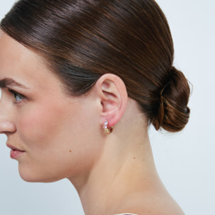 Pendientes Zamza acabado oro rosa 18k