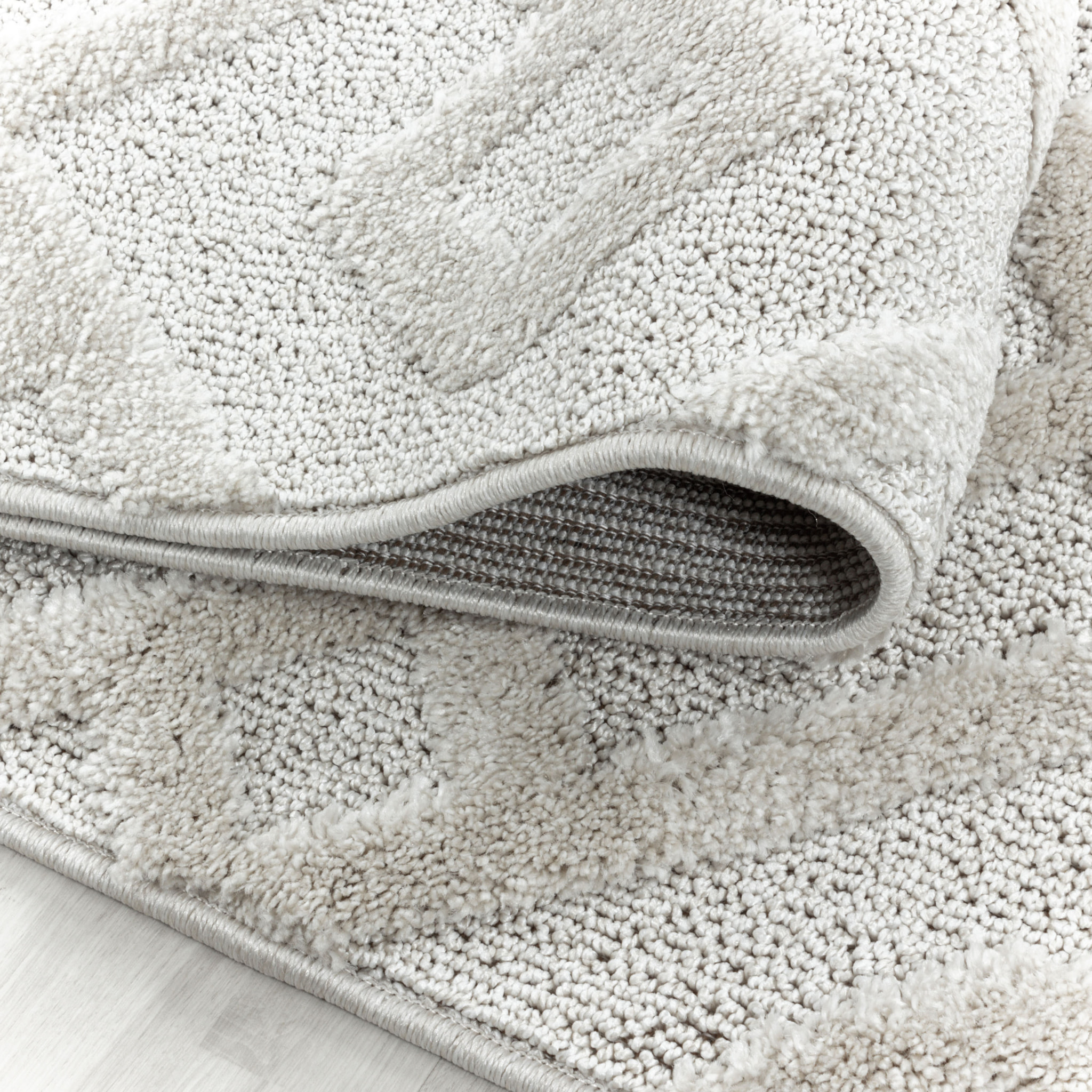 PISA - Tapis de salon rond à motif crème - PIS4708CRE