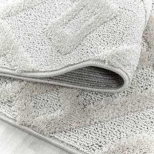 PISA - Tapis de salon rond à motif crème - PIS4708CRE