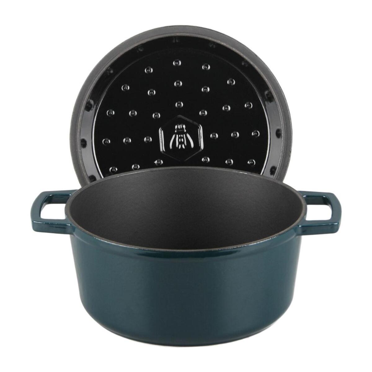 Cocotte en fonte ronde 25cm - "Masseiron Emeraude"