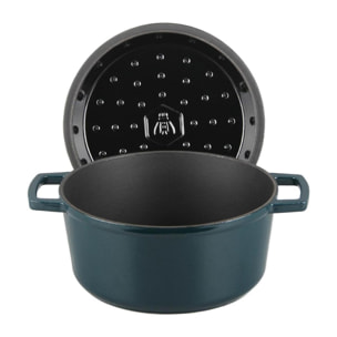 Cocotte en fonte ronde 25cm - "Masseiron Emeraude"