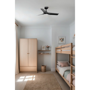 HEY S LED Ventilateur de plafond noir TUYA