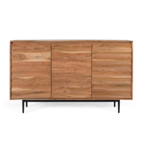 Aparador de Madera Maciza de Acacia Estilo Rústico Moderno