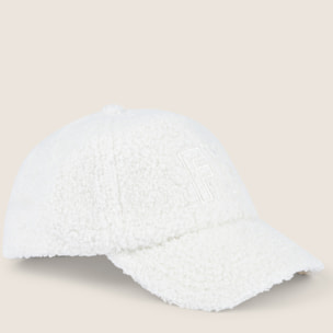 Cappellino sherpa con maxi ricamo FY tono su tono