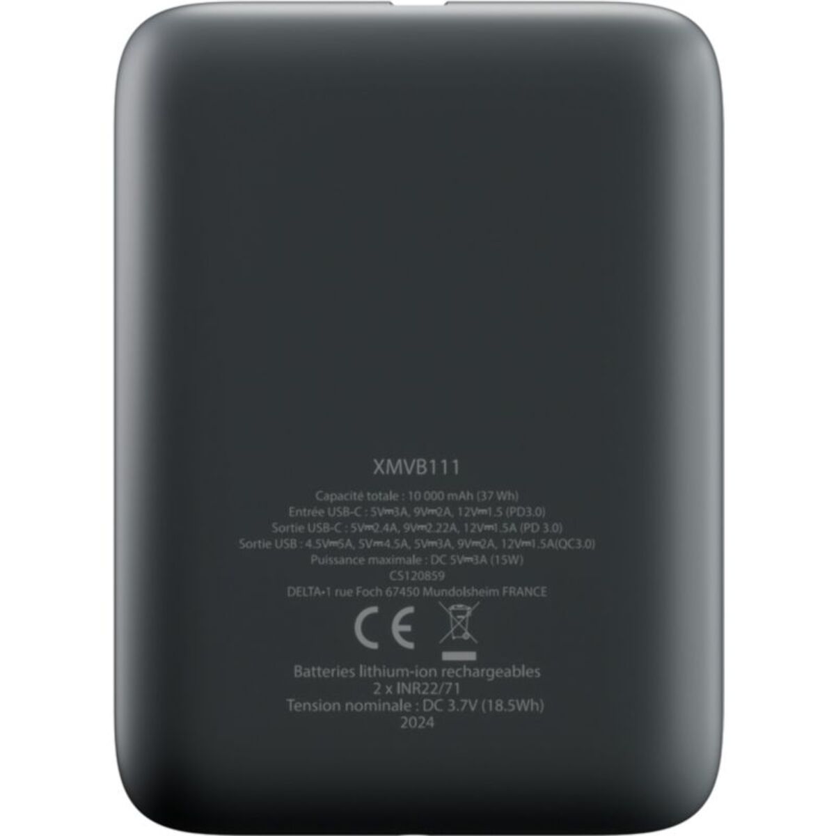 Batterie externe XMOOVE 10000 mAh 18W USB-C