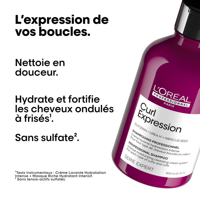Série Expert Curl Expression - Shampoing Crème Lavante Hydratation Intense - cheveux ondulés à frisés