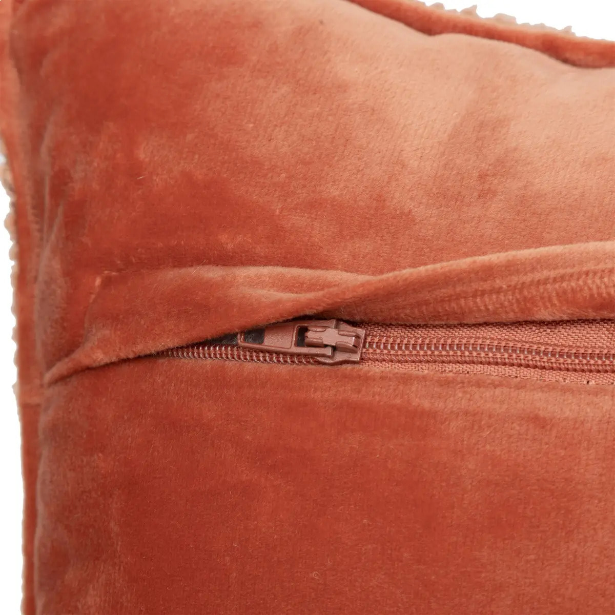 Coussin bouclette Soana terracotta 30x50cm
