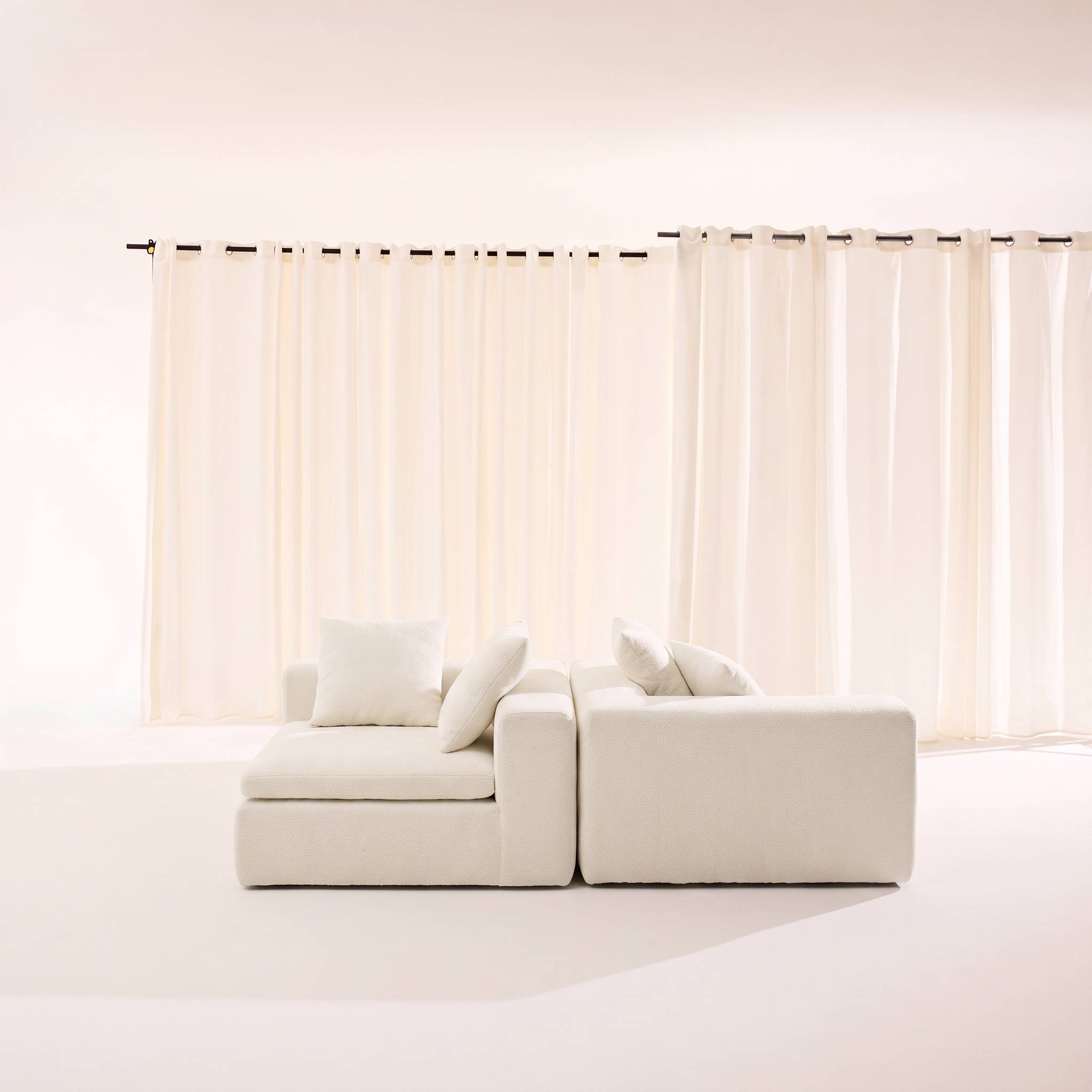 Canapé compressé modulable tissu chenille 3 places MOVI