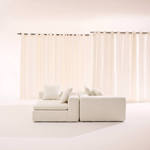 Canapé compressé modulable tissu chenille 3 places MOVI