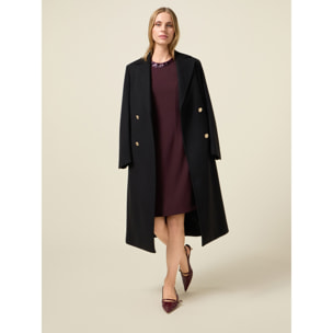 Oltre - Vestido tubo con bordes de lentejuelas - Burgundy