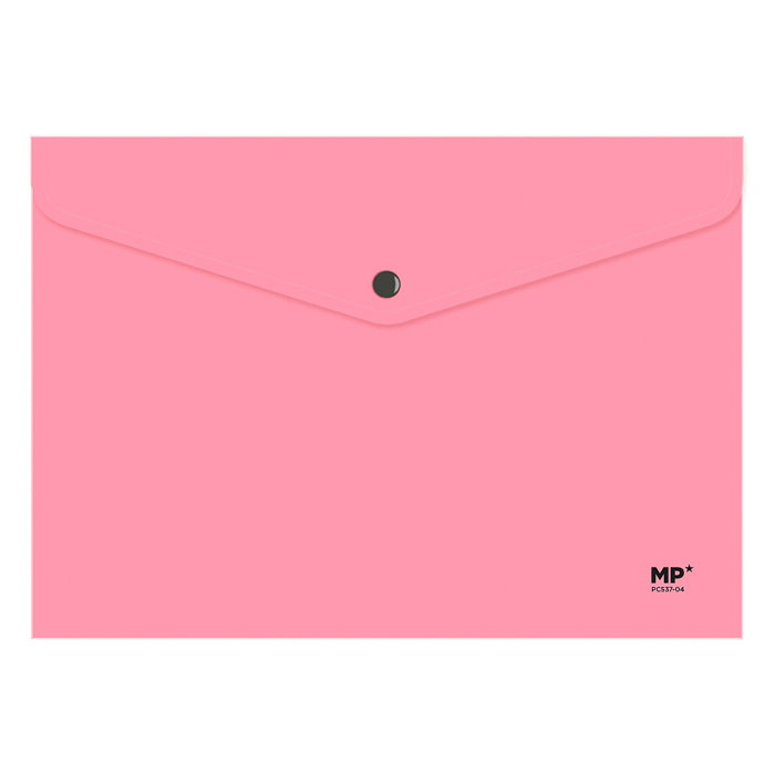 PACK 12 UNITA' CARTELLA CON CHIUSURA A BOTTONI A4 ROSA