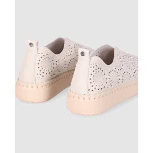 Zapatos de Tejido - Beig - Tacón: Bajo