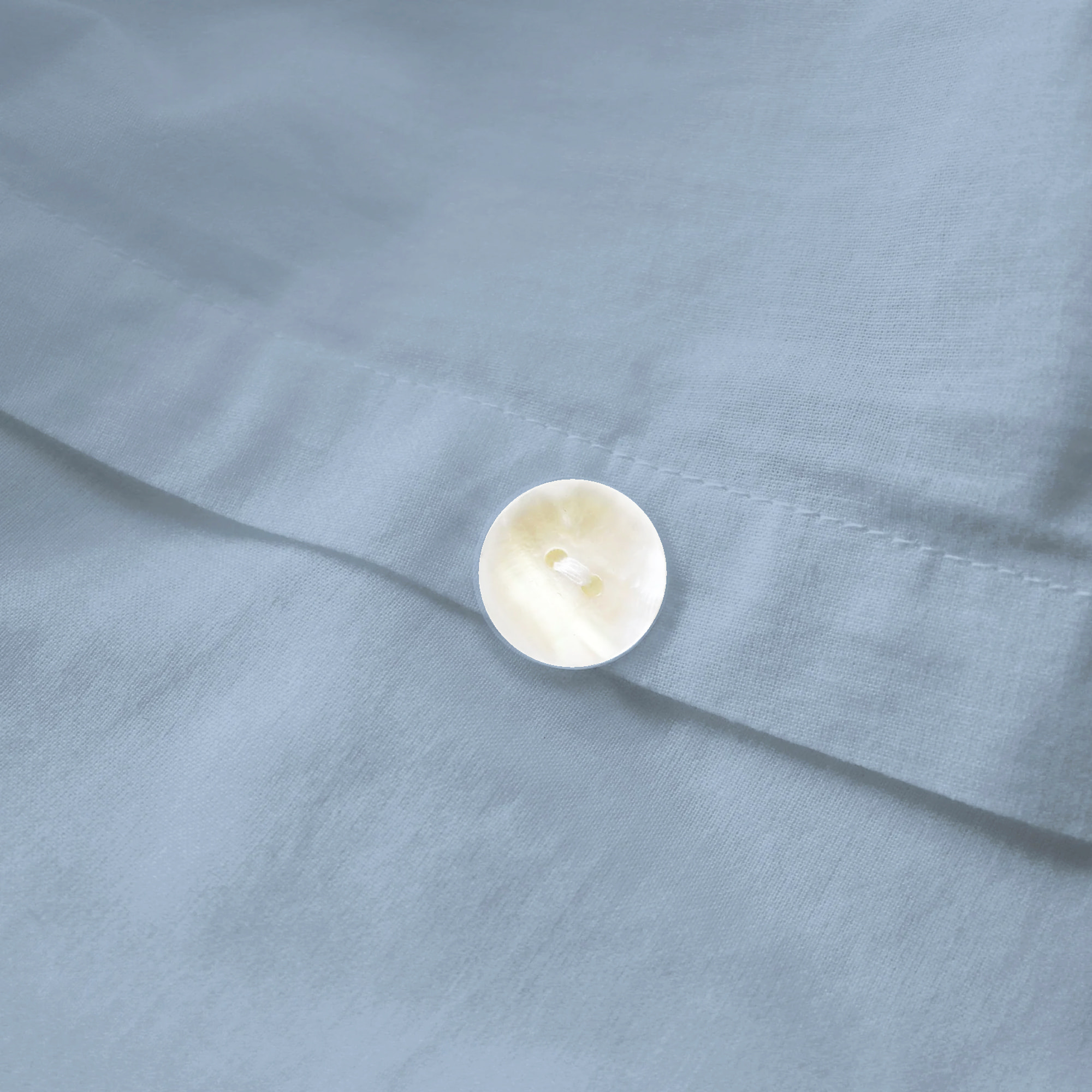 Parure de lit unie en coton taies à franges, COTON LAVÉ