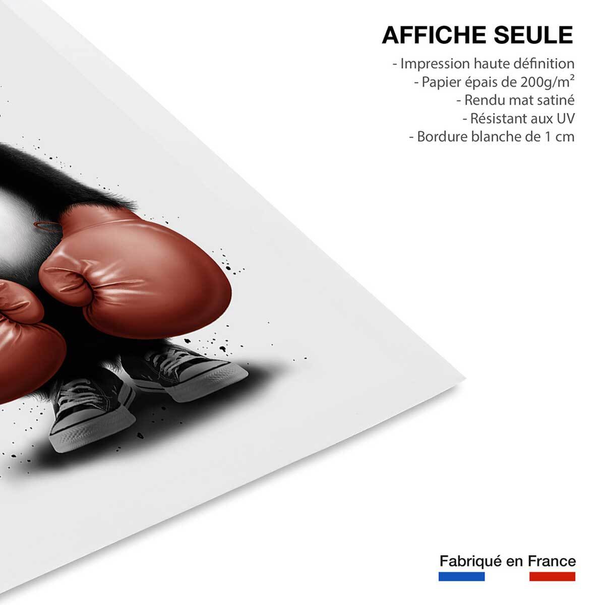 Affiche enfant panda boxer  Affiche seule