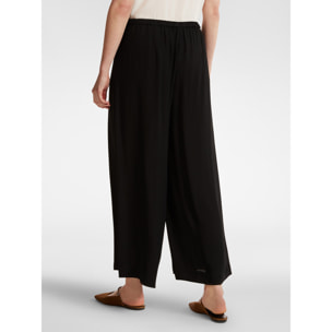 Elena Mirò - Pantalón ancho con pinzas - Negro