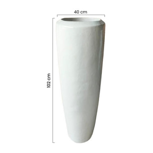 Vaso decorativo per interni bianco lucido 40x102 cm - Tropicana