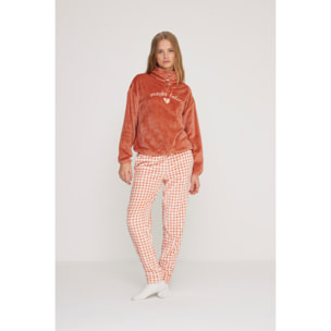 Pigiama donna maybe in coral con collo tre bottoni Noidinotte