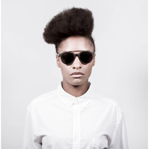 Gafas de sol OCEAN TIBURON - Negro brillante / Ahumada