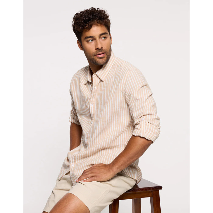 Camisa Rayas Manga Larga Arena - Ciclone
