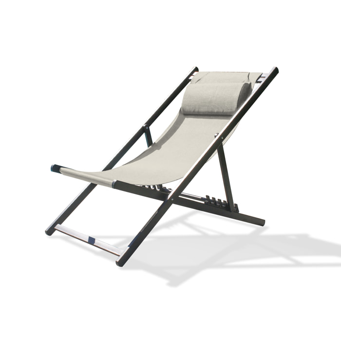 JULIA - Chilienne de jardin en toile plastifiéee et aluminium