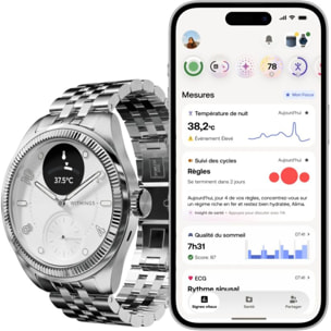 Montre santé WITHINGS Scanwatch Nova Brilliant 39mm Titanium