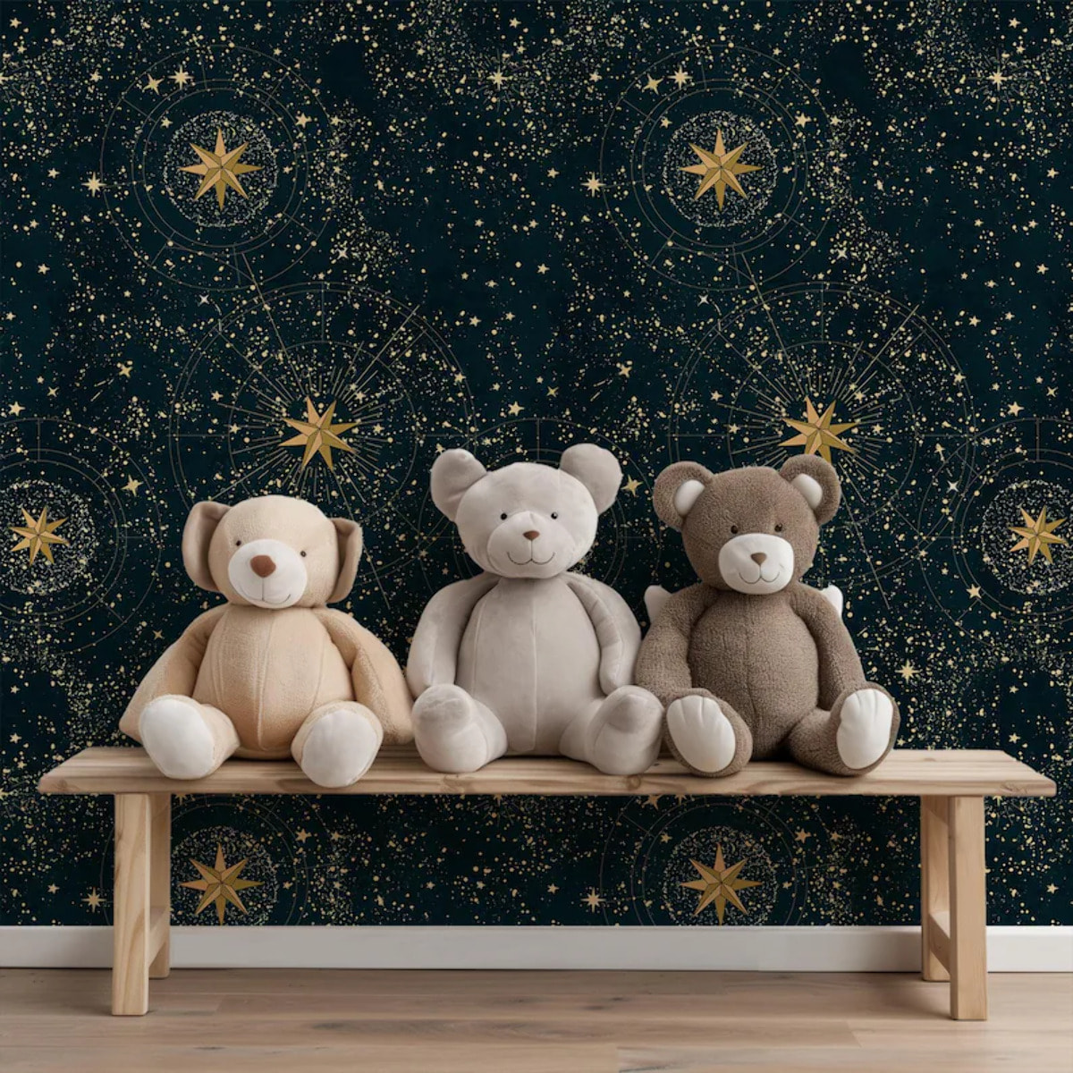 Carta da parati blu cielo stellato