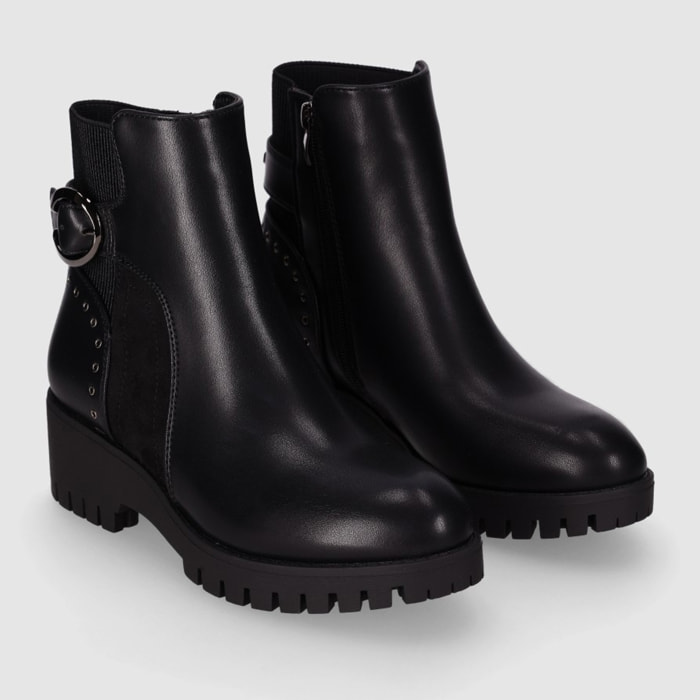 Botines - Negro - Tacón: 3 cm