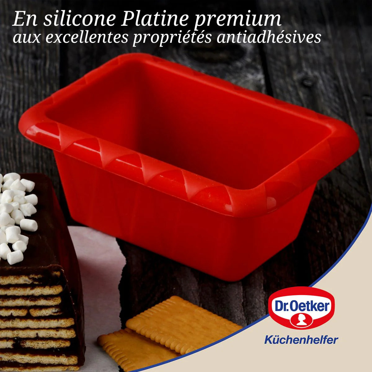 Petit moule à cake 18cm en silicone Dr Oetker Flexxibel Love