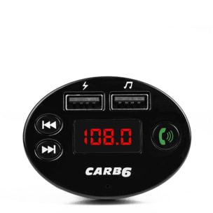 Manos libres Bluetooth CARB6 para coche con transmisor FM