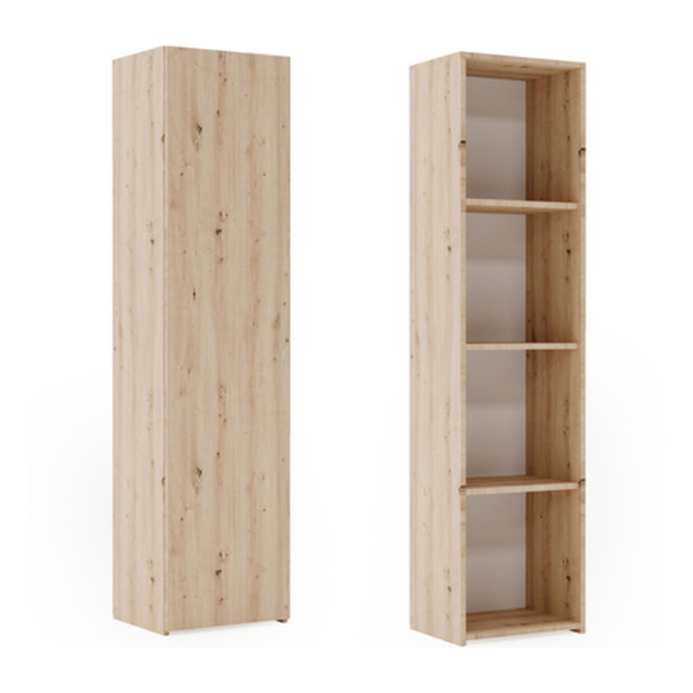 Libreria chiusa LONI 160x40 cm rovere Artisan con anta e ripiani interni