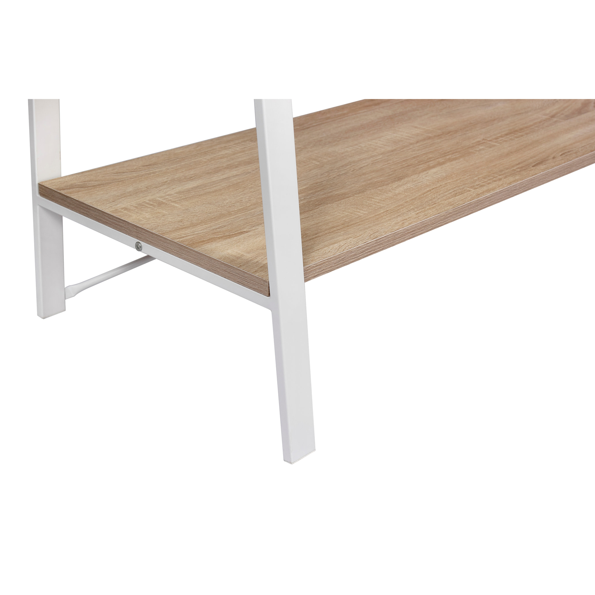 Perchero-burro Nature melamina-metal roble-blanco 170x110x50 cm