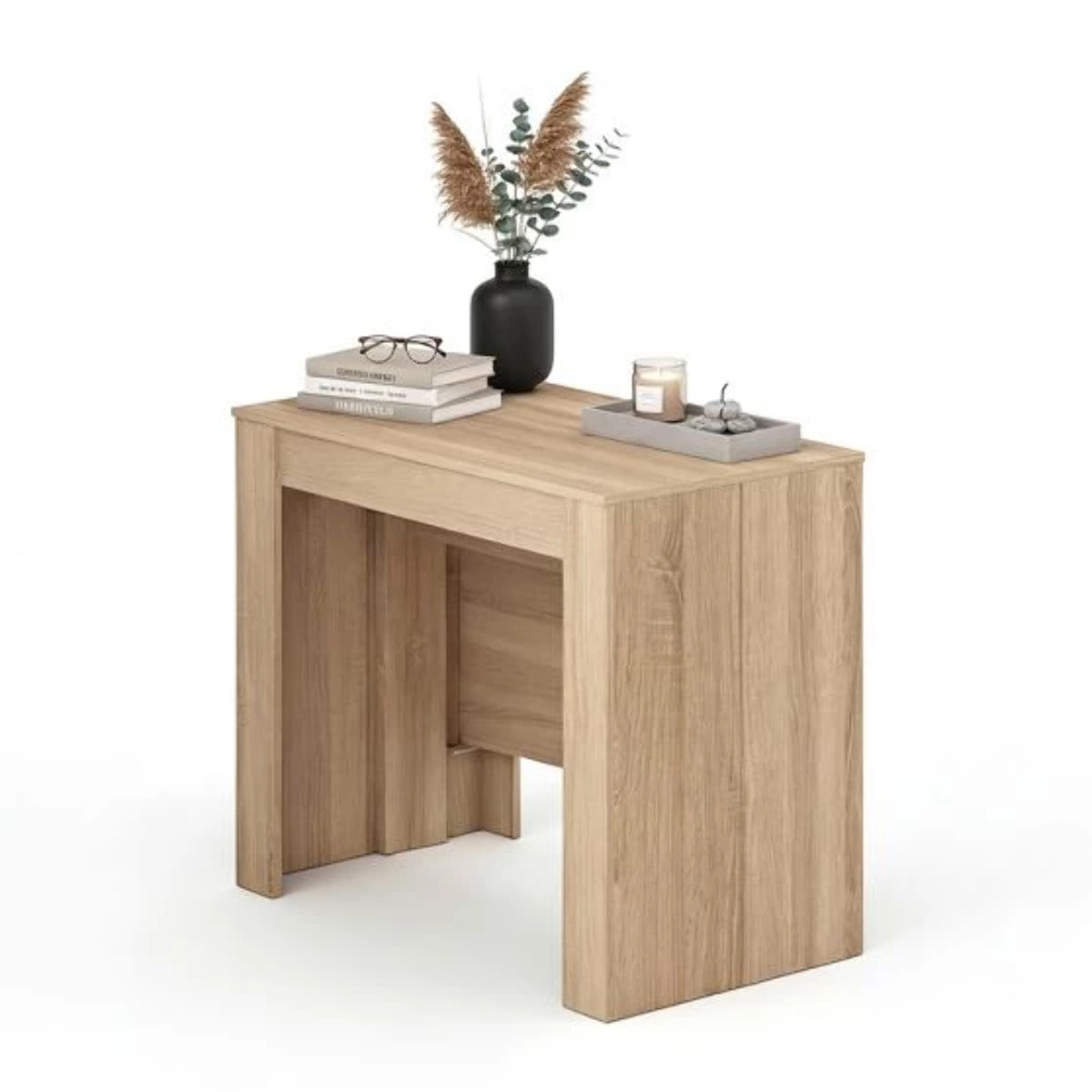 Mesa consola extensible Denis en roble canadian 50-235 cm Roble Canadian