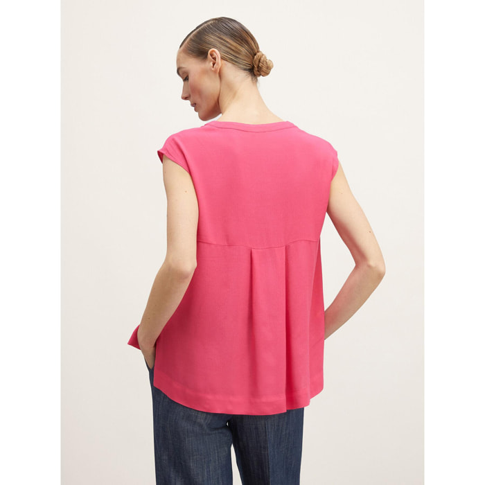 Motivi - Blusa fluida senza maniche - Fucsia