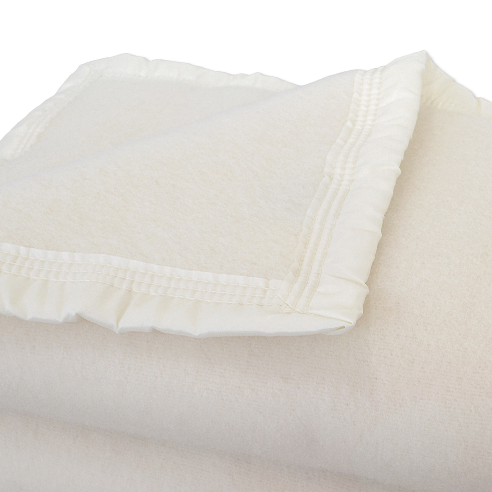 Couverture en 100% pure laine vierge 500g/m² - Blanc