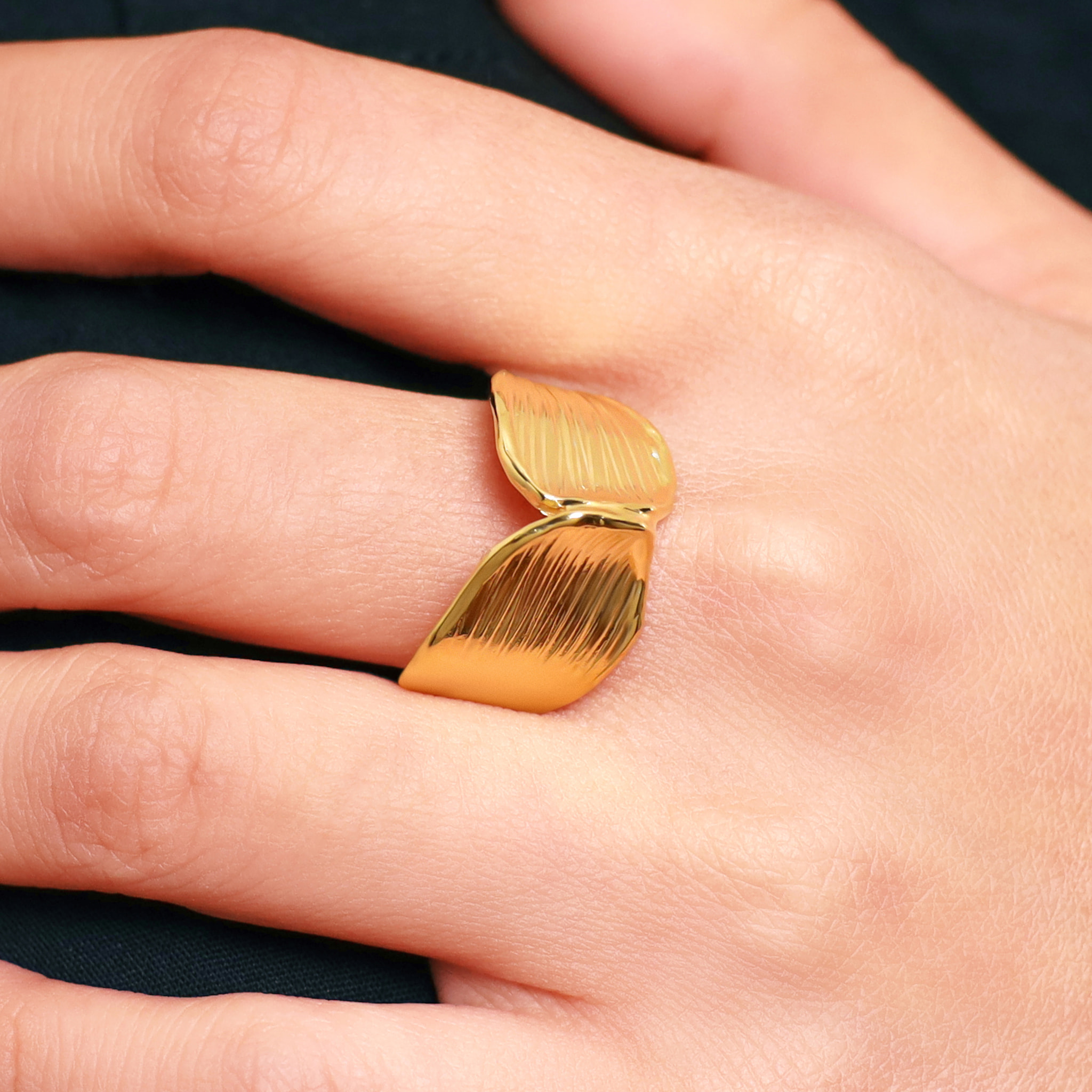 Anello a Fascia Satinato Marquise