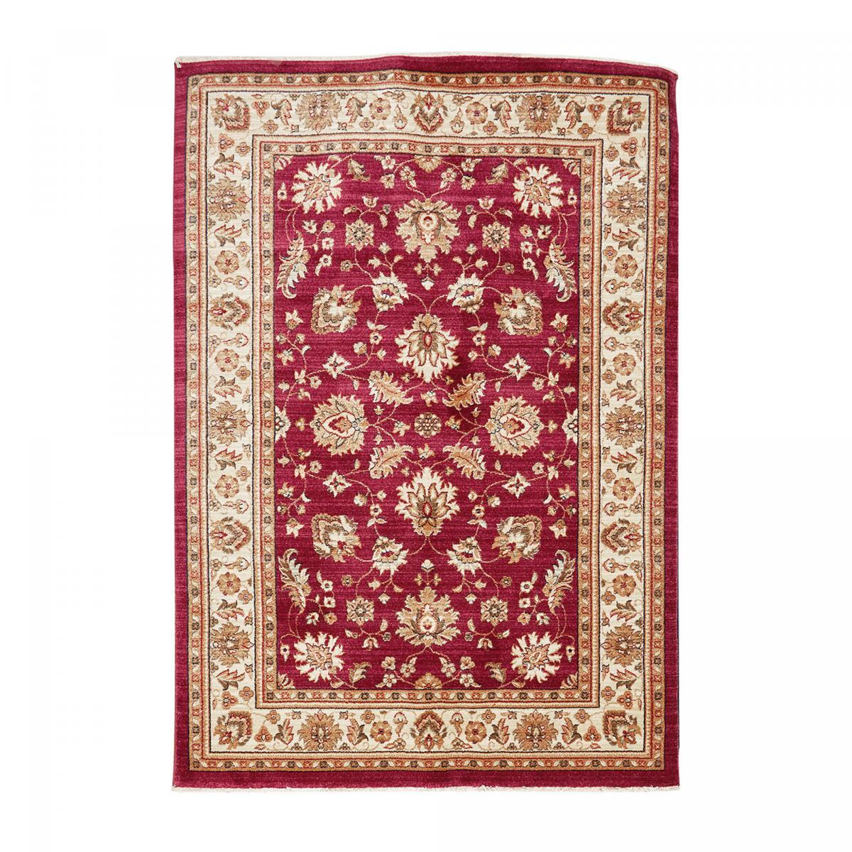 Tapis Same rouge et beige aux motifs floraux d'inspiration Orientale