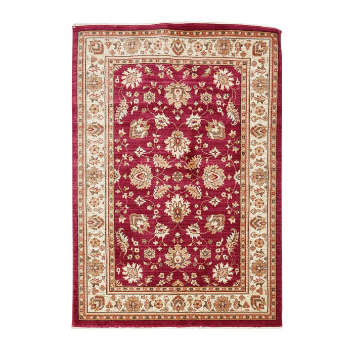 Tapis Same rouge et beige aux motifs floraux d'inspiration Orientale
