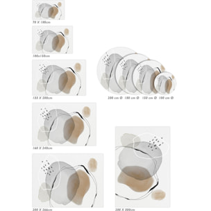 Alfombra de vinilo CERAMIKO, Nadia, diseño moderno [Diam] 180 cm