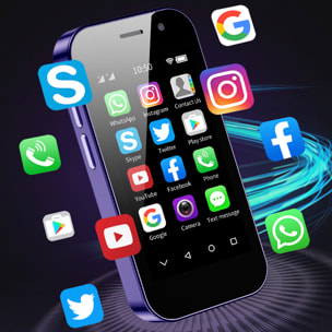 DAM Mini smartphone Soyes 14 PRO 4G, Android 9.0, 3GB RAM + 32GB. Pantalla 3''. 4,7x1,2x9,4 Cm. Color: Negro