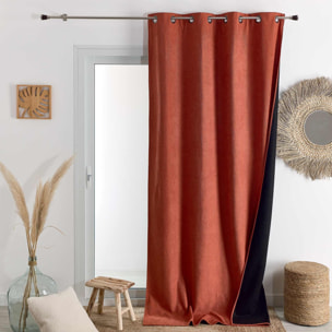 Rideau thermique phonique et semi occultant KONFOR - Terracotta